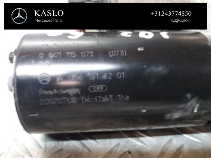 Startmotor van een Mercedes-Benz S (W221) 3.0 S-320 CDI 24V 2007