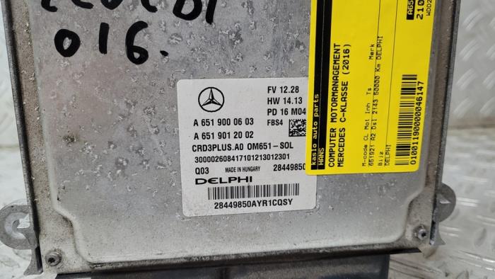 Computer Motormanagement van een Mercedes-Benz C (C205) C-220d 2.2 16V BlueTEC 2016