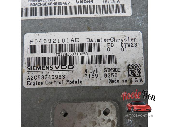Computer Motormanagement van een Dodge Avenger (JS) 2.0 16V 2008