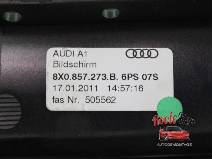 Display Interieur van een Audi A1 (8X1/8XK) 1.2 TFSI 2013