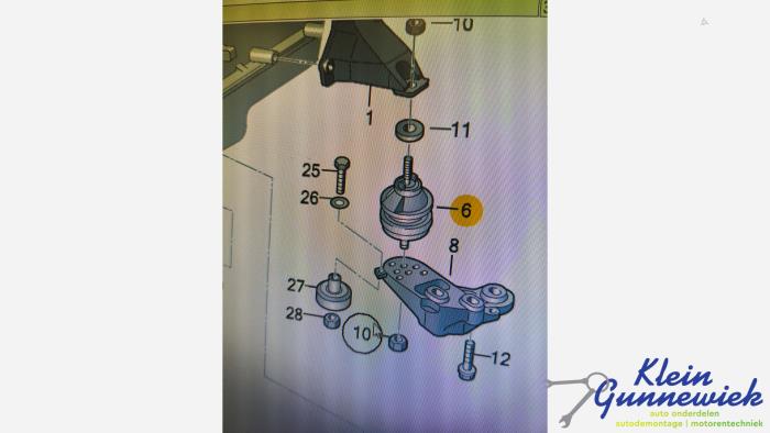 Gebruikte Motorrubber Audi A4 Prijs € 44,00 Margeregeling aangeboden door Klein Gunnewiek Autodemontage & Motorentechniek