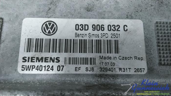 Gebruikte Inspuitcomputer Volkswagen Polo Prijs € 51,00 Margeregeling aangeboden door Klein Gunnewiek Autodemontage & Motorentechniek