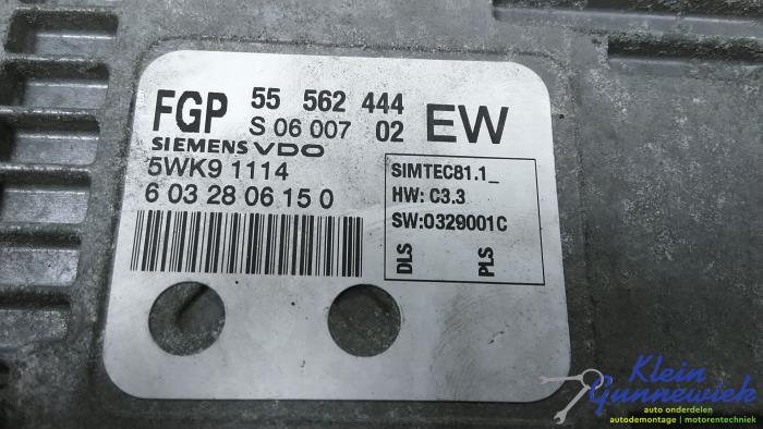 Gebruikte Inspuitcomputer Opel Zafira Prijs € 157,00 Margeregeling aangeboden door Klein Gunnewiek Autodemontage & Motorentechniek