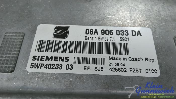 Gebruikte Inspuitcomputer Seat Altea Prijs € 38,00 Margeregeling aangeboden door Klein Gunnewiek Autodemontage & Motorentechniek