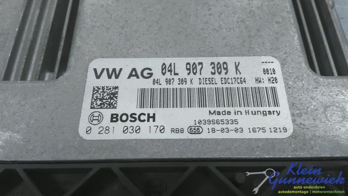 Inspuitcomputer van een Volkswagen Caddy 2018