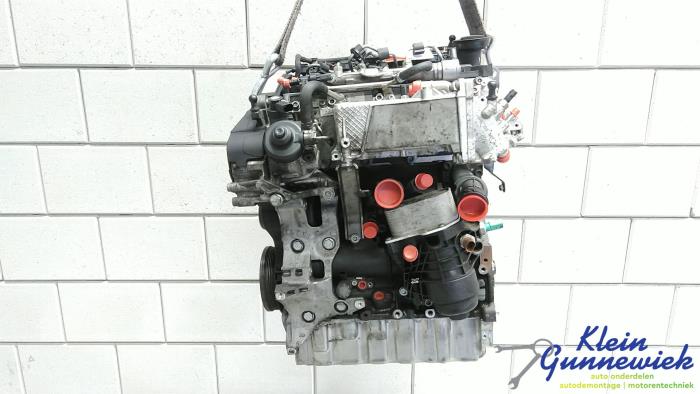 Motor van een Volkswagen Passat 2016