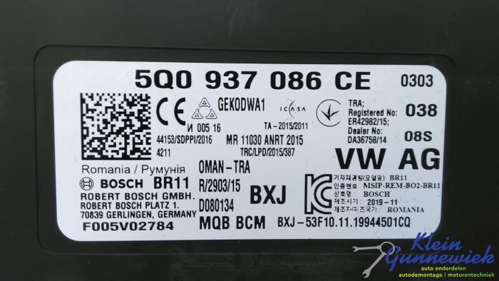 Computer Body Control van een Volkswagen Passat 2020