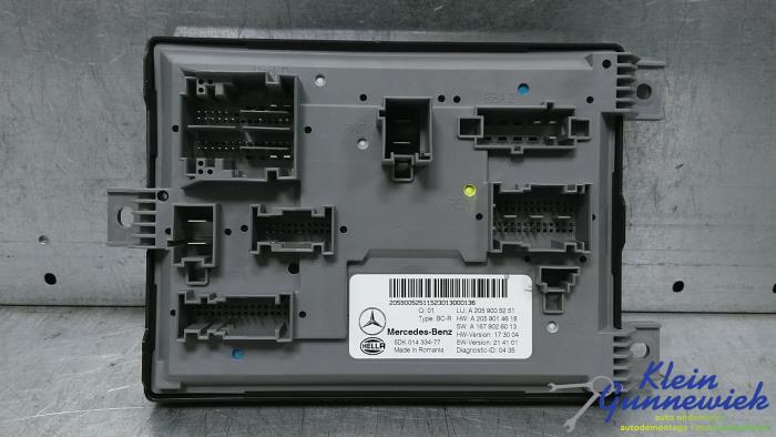 Gebruikte Bodycontrol Module Mercedes C-Klasse Prijs € 85,00 Margeregeling aangeboden door Klein Gunnewiek Autodemontage & Motorentechniek