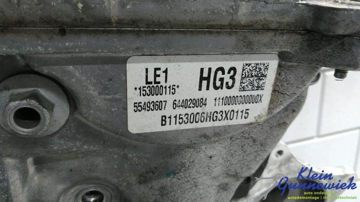 Motor van een Opel Astra 2015