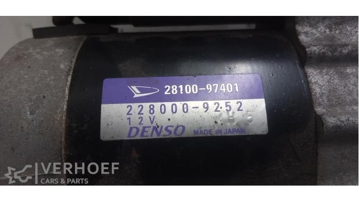 Gebruikte Startmotor Daihatsu Sirion 2 (M3) 1.3 16V DVVT Prijs € 30,00 Margeregeling aangeboden door Verhoef Cars & Parts