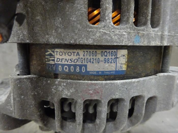 Dynamo van een Toyota Aygo (B40) 1.0 12V VVT-i 2018