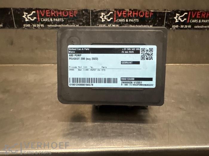 Gebruikte ABS Pomp Peugeot 208 II (UB/UH/UP) 1.2 Vti 12V PureTech 75 Prijs € 200,00 Margeregeling aangeboden door Verhoef Cars & Parts