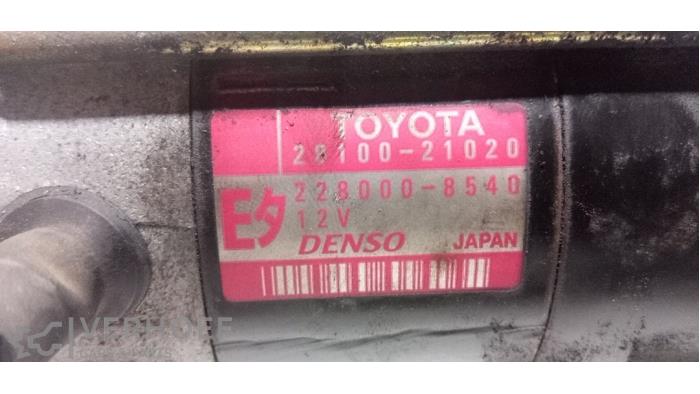 Gebruikte Startmotor Toyota Yaris Verso (P2) 1.5 16V Prijs € 35,00 Margeregeling aangeboden door Verhoef Cars & Parts