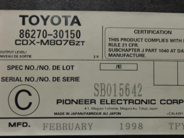 CD Wisselaar van een Lexus GS (..S16) 300 3.0 24V VVT-i 1998