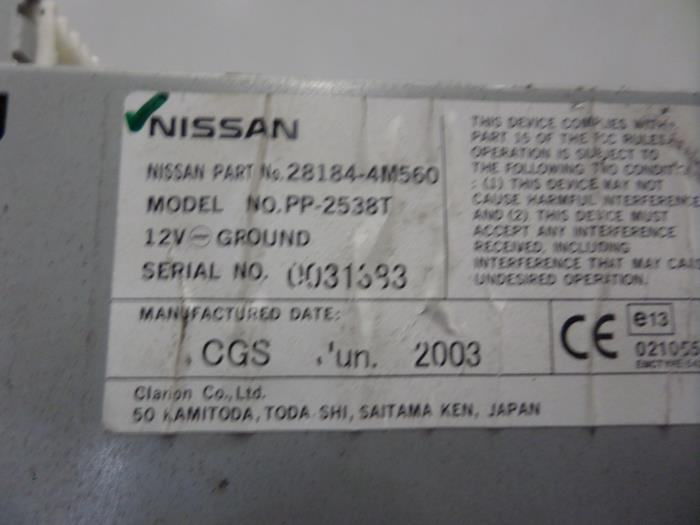 CD Wisselaar van een Nissan X-Trail 2003