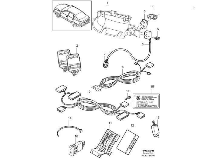 Centrale Deurvergrendelings Module - Volvo S40/V40
