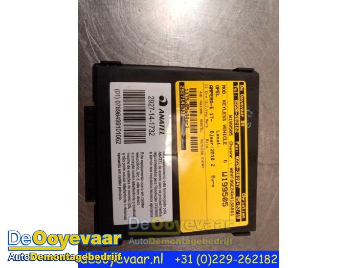 Gebruikte Module keyless vehicle Opel Ampera-e Ampera-e Prijs € 39,99 Margeregeling aangeboden door Autodemontagebedrijf De Ooyevaar