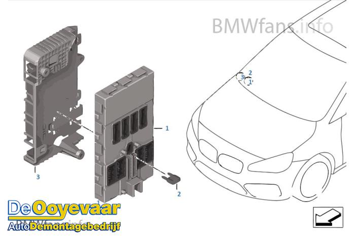 Module Bodycontrol van een BMW 2 serie Active Tourer (F45) 216d 1.5 TwinPower Turbo 12V 2016