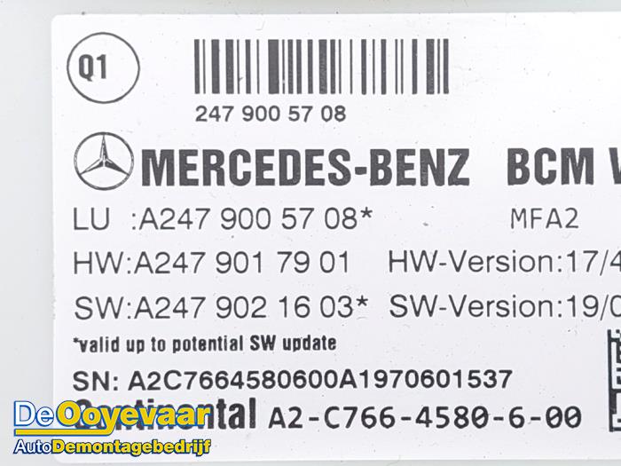 Computer Body Control van een Mercedes-AMG A-Klasse AMG (177.0) 2.0 A-35 AMG Turbo 16V 4Matic 2019