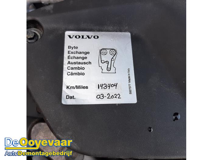 Motor van een Volvo V40 (MV) 2.0 D2 16V 2015