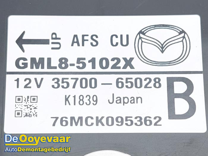 Computer Verlichting van een Mazda 6 (GJ/GH/GL) 2.0 SkyActiv-G 165 16V 2017