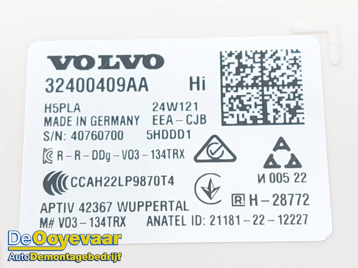 Computer Body Control van een Volvo XC40 (XZ) Single Motor Extended Range 82 kWh 2024