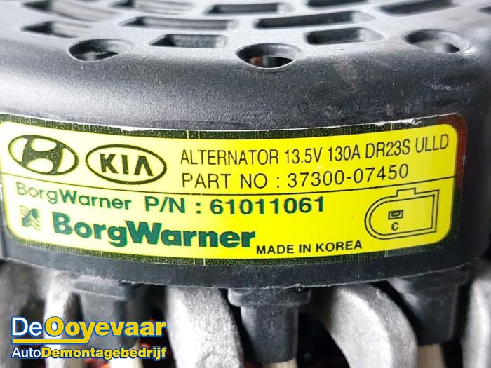 Dynamo van een Kia Ceed Sportswagon (CDF) 1.0i T-GDi 12V 2021