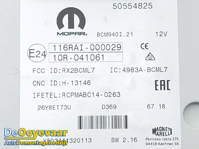 Computer Body Control van een Alfa Romeo Giulietta (940) 1.4 TB 16V MultiAir 2018