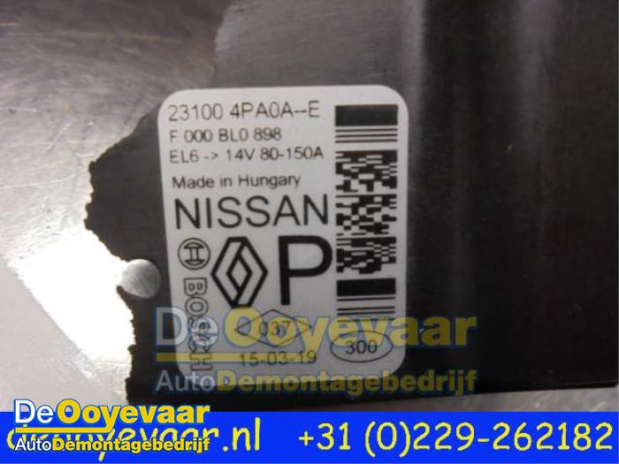 Dynamo van een Nissan Qashqai (J11) 1.6 DIG-T 163 16V 2015