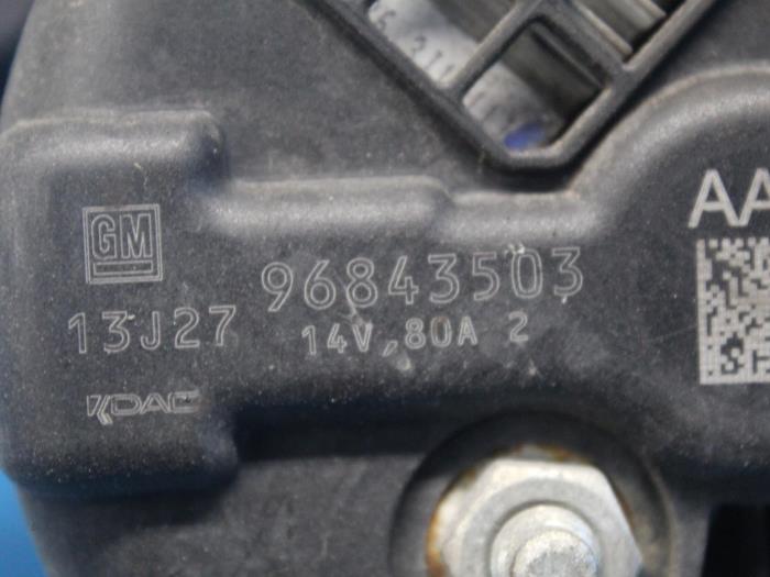 Dynamo van een Chevrolet Spark (M300) 1.0 16V 2014