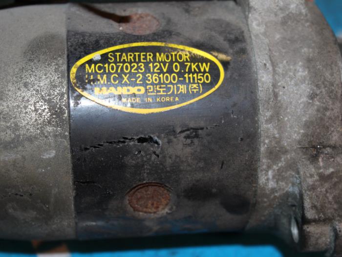 Startmotor van een Hyundai Accent II/Excel II/Pony 1.3i 12V 2000