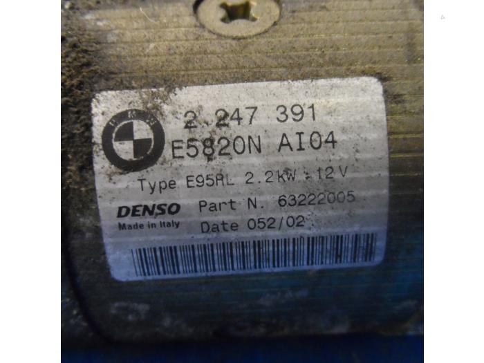Startmotor van een BMW X5 (E53) 3.0d 24V 2002