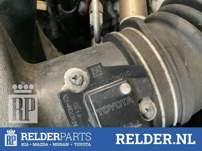 Gebruikte Luchthoeveelheidsmeter Toyota Avensis Wagon (T27) 2.0 16V D-4D-F Prijs € 45,00 Margeregeling aangeboden door Relder Parts B.V.