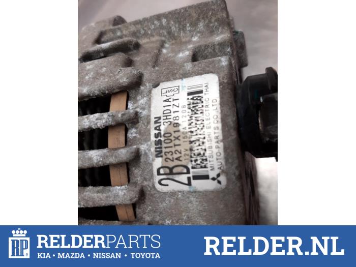 Gebruikte Dynamo Nissan Micra (K13) 1.2 12V DIG-S Prijs € 30,00 Margeregeling aangeboden door Relder Parts B.V.
