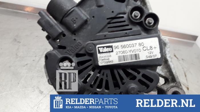 Dynamo van een Toyota Aygo (B10) 1.4 HDI 2008