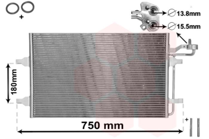 Airco Condensor van een Volvo V50 2007
