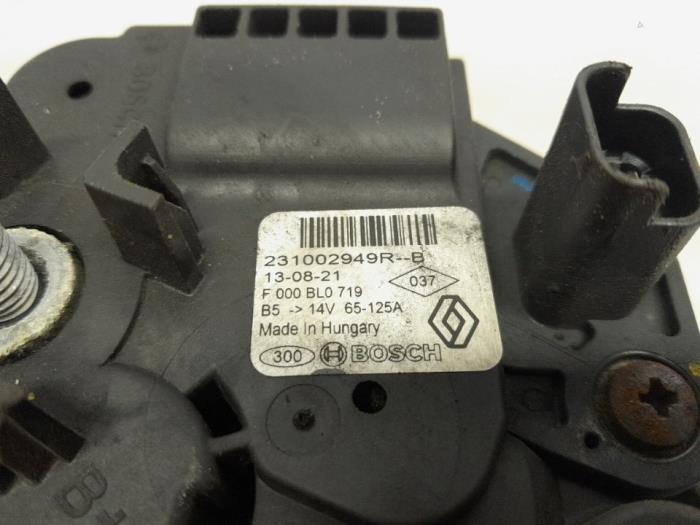 Dynamo van een Dacia Sandero II 1.5 dCi 90 2013