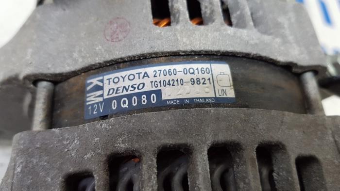 Dynamo van een Toyota Aygo (B40) 1.0 12V VVT-i 2020