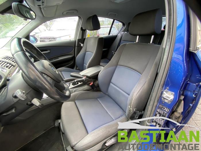 Autostoelhoezen voor BMW 1 Series 116i, Pu-Lederen Volledige Set Stoelen Kussenhoes Waterdichte Beschermkussens Voor-En Achterbeschermers Sets,A/ Black