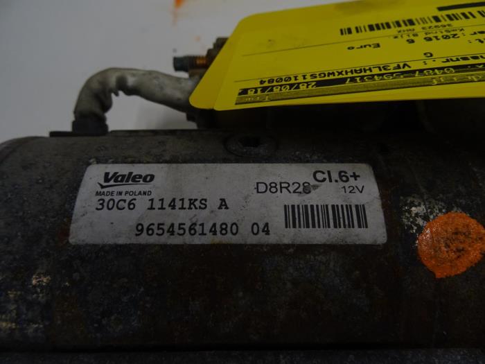 Startmotor van een Peugeot 308 2016