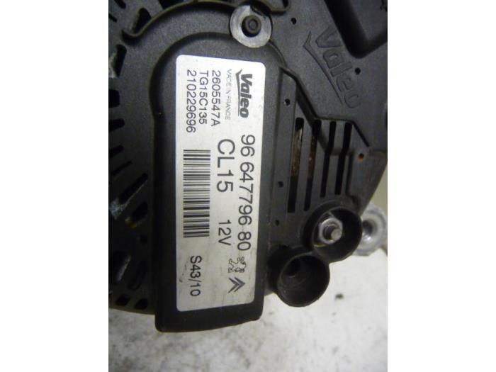 Dynamo van een Citroën C3 (SC) 1.6 HDi 92 2010