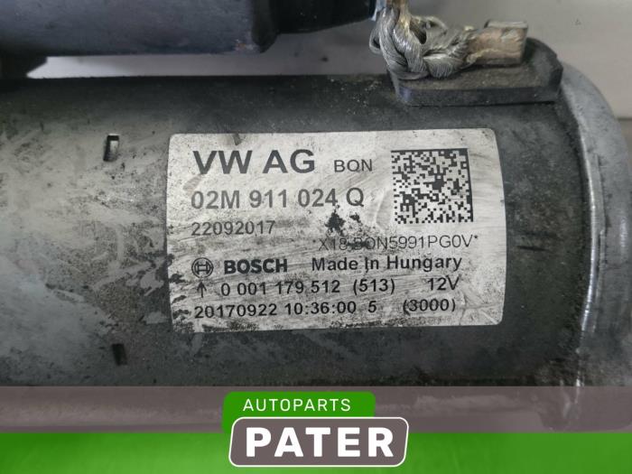 Gebruikte Startmotor Volkswagen Polo VI (AW1) 1.0 TSI 12V Prijs € 42,00 Margeregeling aangeboden door Autoparts Pater