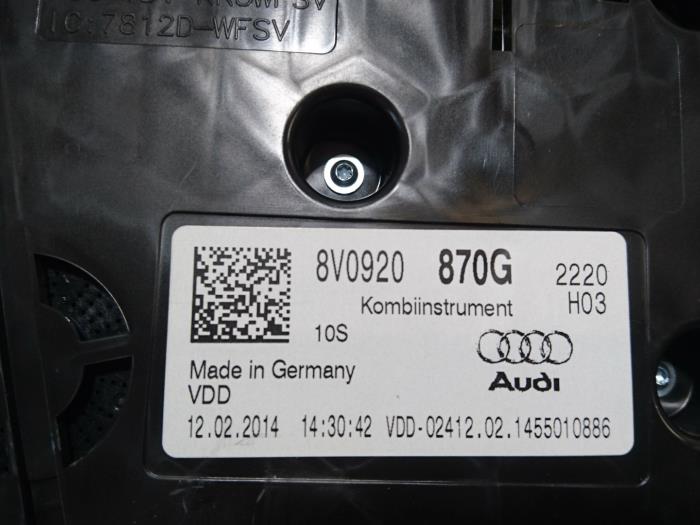 Contactslot + computer van een Audi A3 Sportback (8VA/8VF) 1.2 TFSI 16V 2014