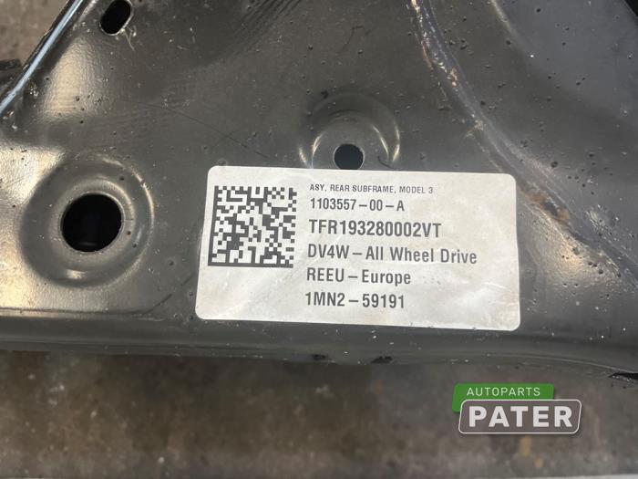 Achteras 4x4 van een Tesla Model 3 Long Range AWD 75 kWh 2019