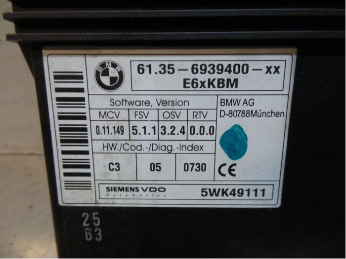 Computer Body Control van een BMW 5 serie (E60) 520i 24V 2003