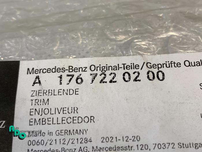 Portierlijst van een Mercedes-Benz A (W176) 1.5 A-160 CDI, A-160d 16V 2016