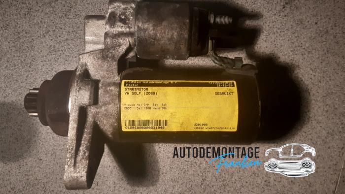 Startmotor Volkswagen Golf VI (5K1), 2008 / 2013 2.0 TDI 16V, Hatchback, Diesel, 1,968cc, 81kW (110pk), FWD, CBDC, 2008-10 / 2010-05 (Gebruikt)
