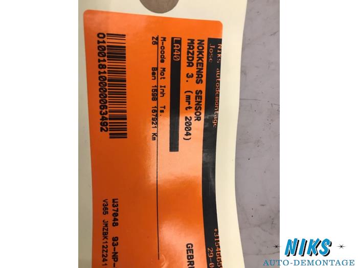 Nokkenas Sensor van een Mazda 3 (BK12) 1.6i 16V 2004