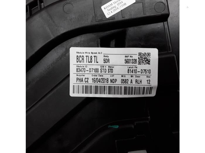 Ruitmechaniek 4Deurs links-achter van een Hyundai Tucson (TL) 1.6 GDi 16V 2WD 2018