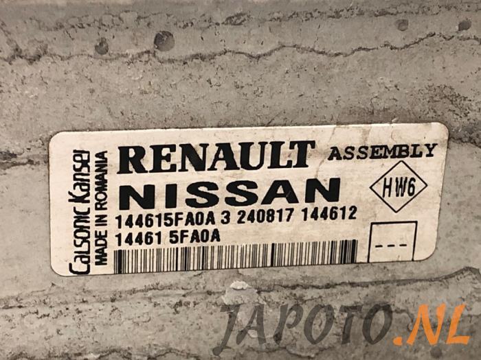 Intercooler van een Nissan Micra (K14) 0.9 IG-T 12V 2017